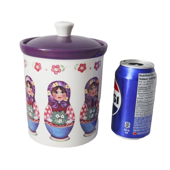 Vintage Ceramic Jar with Lid Cookie Jar Nesting Dolls Polish Jet Ter Steege - Picture 5 of 8